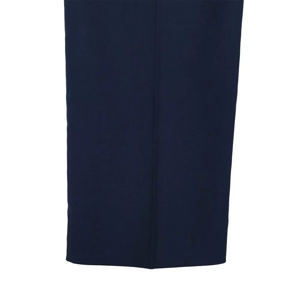 Perry Ellis Mens Slim Fit Dress Pants 34x30 Eclipse Blue Stretch Micro Twill NWT